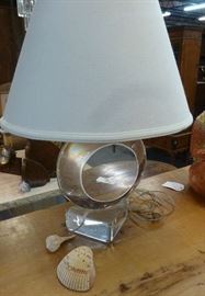 lucite lamp, signed