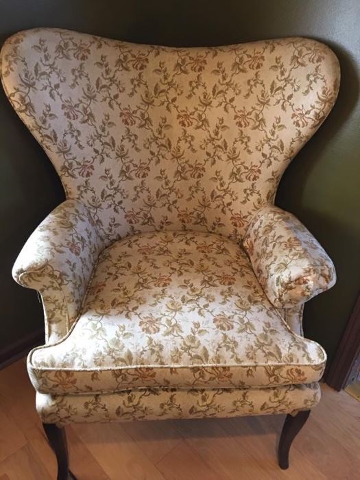 Breathtaking Wingback Chair in Goegeous Fabric