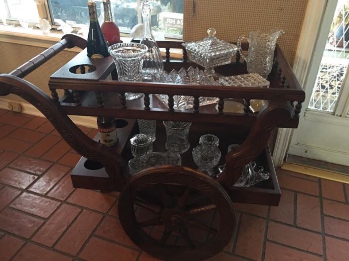 Wooden Tea Cart, Rolls Perfectly