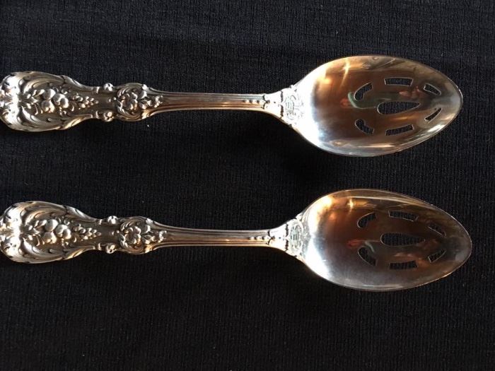 Sterling Silver Reed & Barton
 Vegetable Serving Spoons(2)