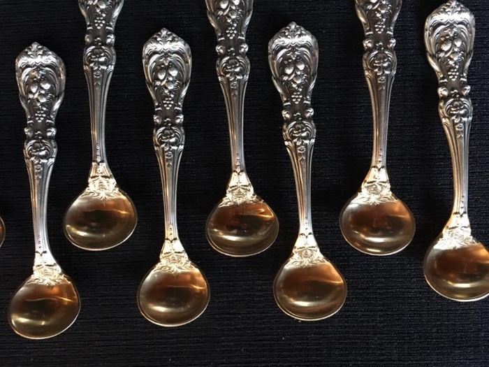 Sterling Silver Ice Cream Spoons
  Set of 12