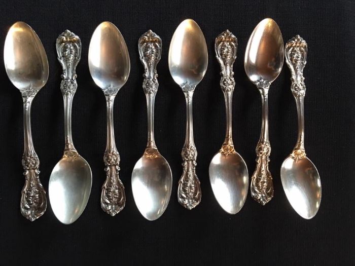 Sterling Silver Reed &Barton
   Dessert Oval Spoons, Set of 15