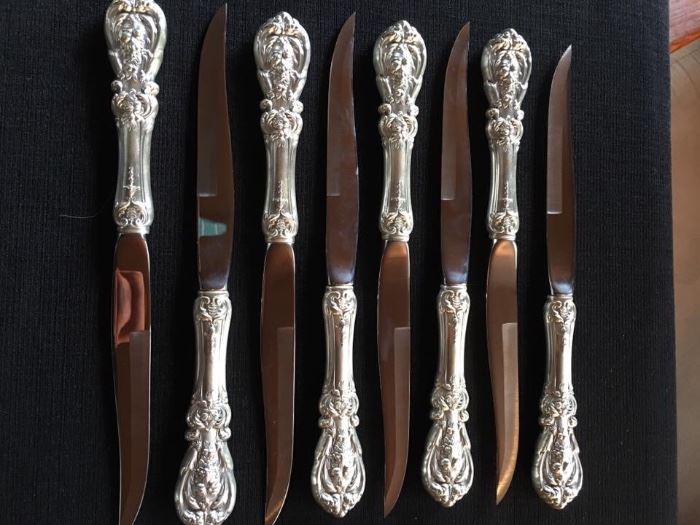 Sterling Silver Reed & Barton
   Steak Knives, Set of 12