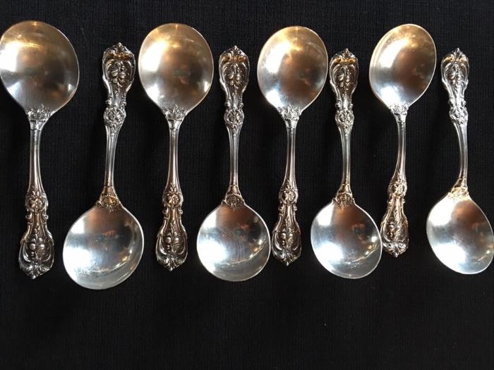 Sterling Silver Reed & Barton
   Round Bowl/Gumbo Spoons
   Set of 12