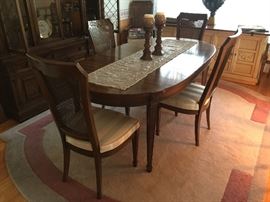 Dining room table and chairs