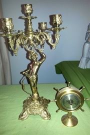 Brass candelabra