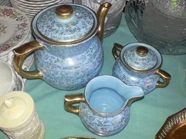 Gold painted tea set