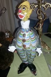 Murano glass clown decanter