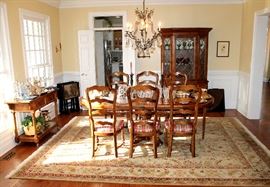 Century dining table with 2 leaves and 6 chairs (break down to a round table), also have matching china cabinet and buffet.