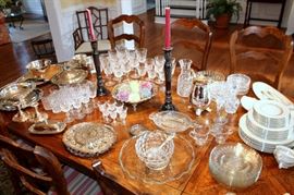 Beautiful crystal and silverplate (some of these items are sold)