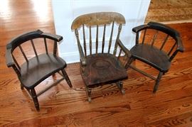 Vintage children's chairs