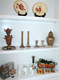 Brass / copper items, Irish porcelain, home decor (some of these items are sold)