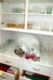 Glassware and dishes (some of these items are sold)