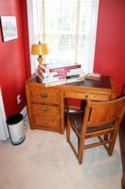 Young-Hinkle desk and chair, board games