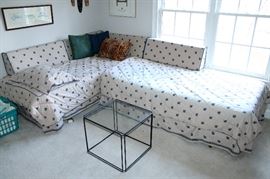 glass-top cube table (beds sold)