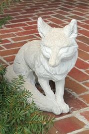 Concrete fox statue