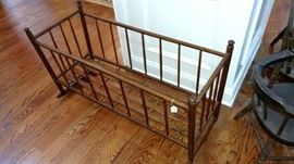 Antique wood cradle