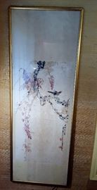 Framed Oriental Scroll