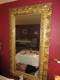 Huge ornate gilt mirror 80"H x 48"W