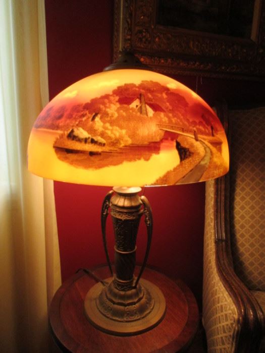 Jefferson reverse painted lamp