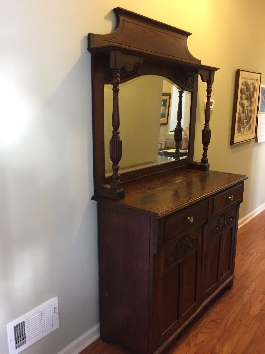 Antique Buffet with mirror