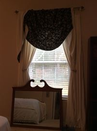 Drapes & mirror for sale