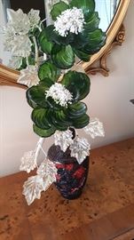 Glass floral arrangement