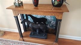 Burlwood entry table by Tomlinson Furniture