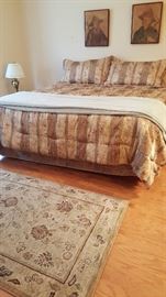 Tempurpedic, KingSize bed, less than one year old, all linens go with bed including two memory foam pillows