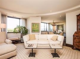 White Upholstered Sofa by Regency Decorators