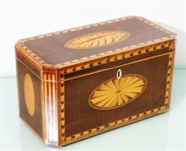 Antique Inlaid Tea Caddy