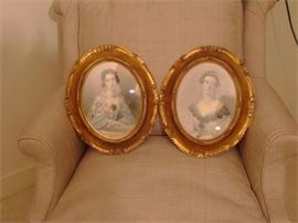 Pair of Gilt Framed Antique Prints