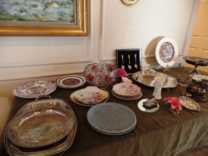 Collector plates, sterling and plated