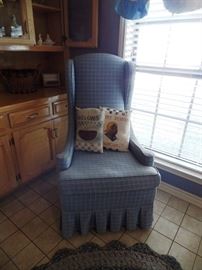Slim and tall country wingback chair