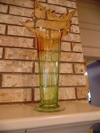 Large colorful glass ware