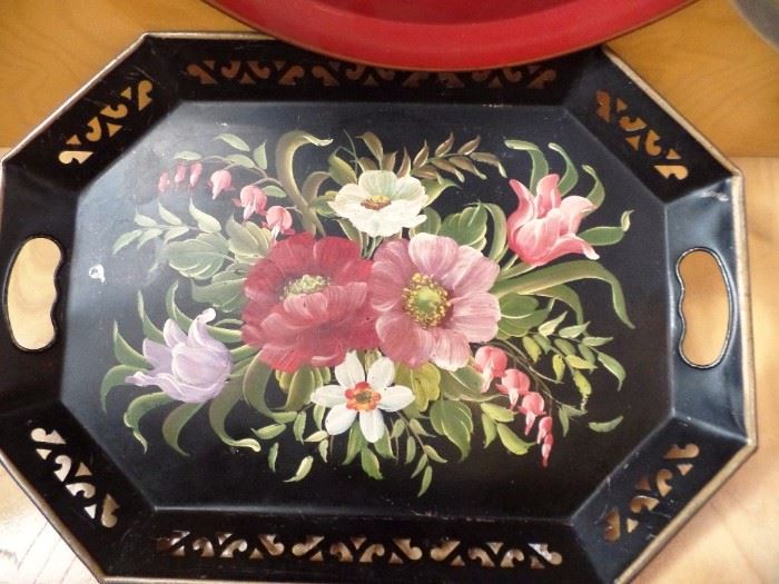 Colorful vintage tray