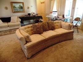 Vintage curved sofa