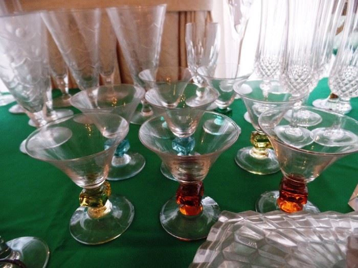 More stems, flutes and cocktail glasses
