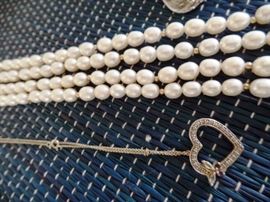 some of the finer jewelry, costume, gold and silver chains