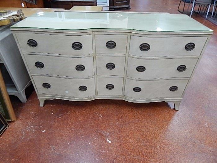Painted dresser with nine drawers