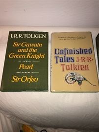 First editions of J.R.R. Tolkien's books sir Gawain and the green knight and unfinished tales