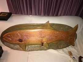 Amazing Leo Osborne one of a kind wood carving. Listed artist. Google his name and check out what he sells his art for! 