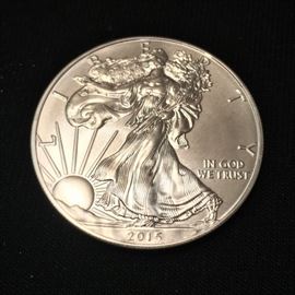 2015 American Silver Eagle 1 oz Dollar piece.