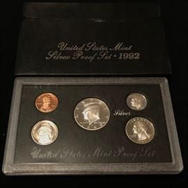 1992 SILVER Proof coin Set.