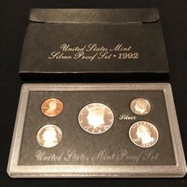 1992 SILVER Proof coin Set.
