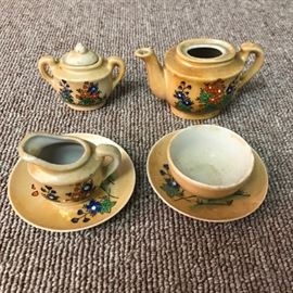Vintage Miniature luster tea set made in Japan.