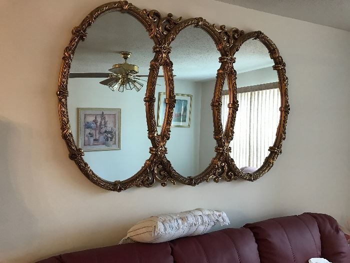 triple oval mirror