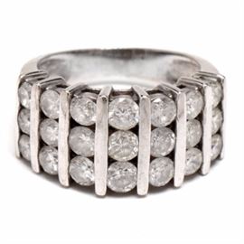 14K White Gold Diamond Ring with 2.00 CTW in Diamonds: A 14K white gold diamond ring with 2.00 ctw in diamonds.