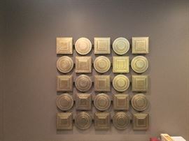 Gold contemporary wall art. 45" inches square.