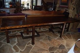 Custom Crafted Oak Farm Table  900.00 10' x 28"